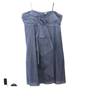 JCrew Strapless Chambray Dress size 8